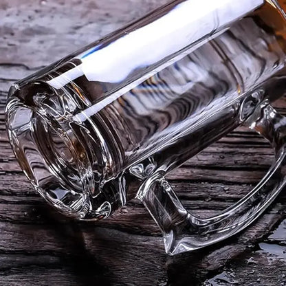 Transparent Beer Mug Set of 6 400ml BlackCarrot