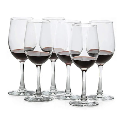 Black Carrot Lead Free Transparent Wine Glass Set of 6 320ml BlackCarrot