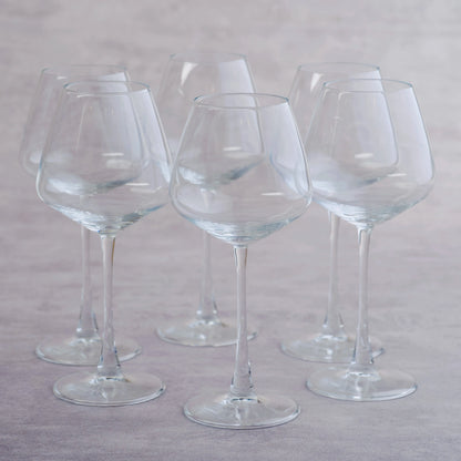 Black Carrot Lead Free Transparent Wine Glass Set of 6 460ml BlackCarrot