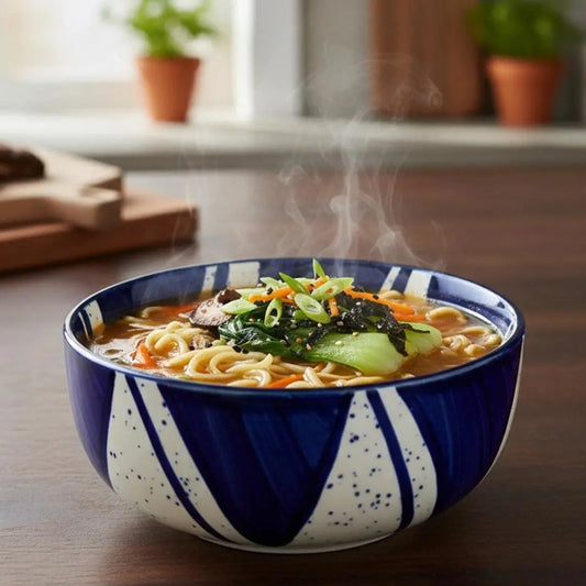 Black Carrot Premium Blue Splash Serving Bowl BlackCarrot