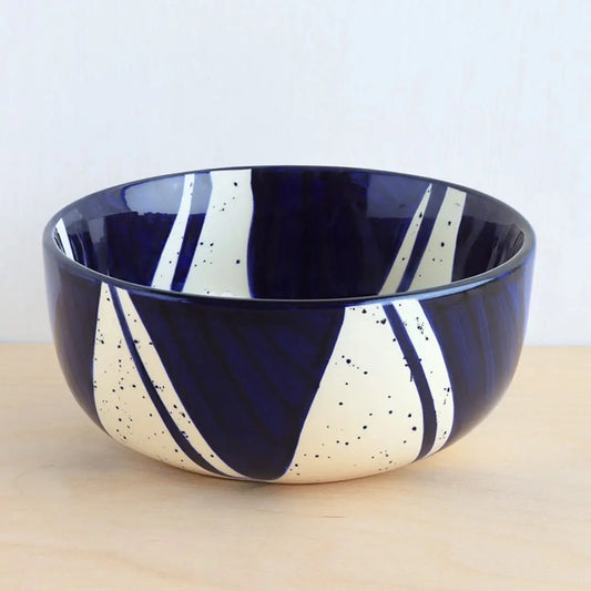 Black Carrot Premium Blue Splash Serving Bowl BlackCarrot