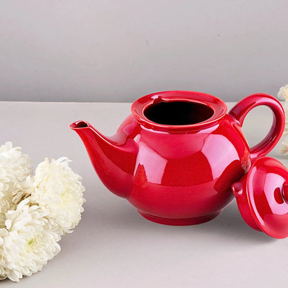 Black Carrot Red Ceramic Teapot 600ml, Glossy Finish BlackCarrot