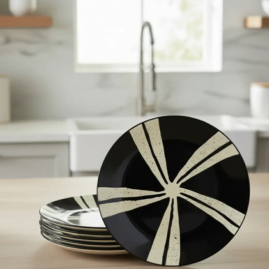 Black-Carrot's-Splash-Ceramic Dinner-Plates-Set-of-6