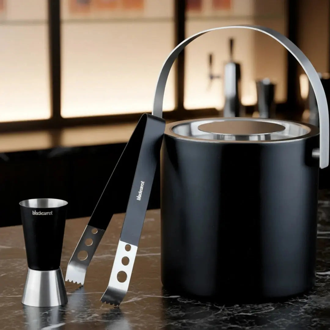 Black Carrot's 304 Food Grade Stainless Steel Black Bar Set of 3 BlackCarrot