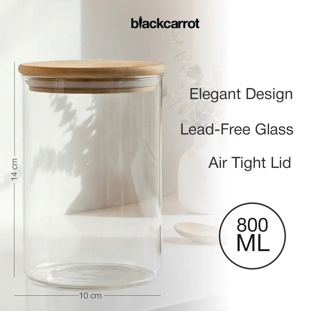 BlackCarrot-glass-storage-jar-with-blackcarrot-wooden-lid-and-blackcarrot-air-tight-seal-for-blackcarrot-elegant-storage-and-blackcarrot-800ml-capacity