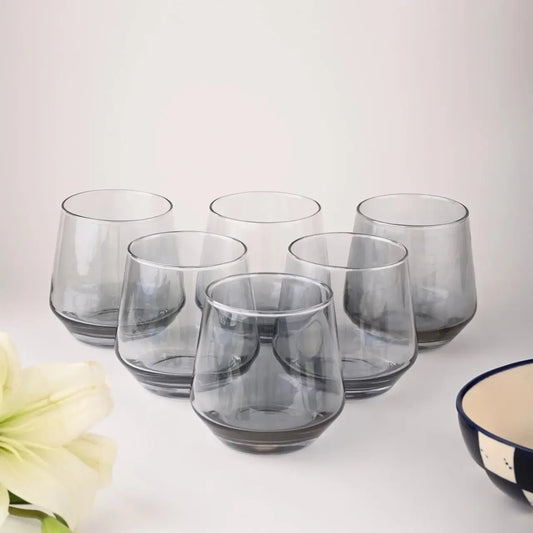 Black Whiskey Glass Set of 6 270ml BlackCarrot