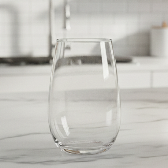 Lead Free Transparent Water Glass Set of 6 390ml BlackCarrot