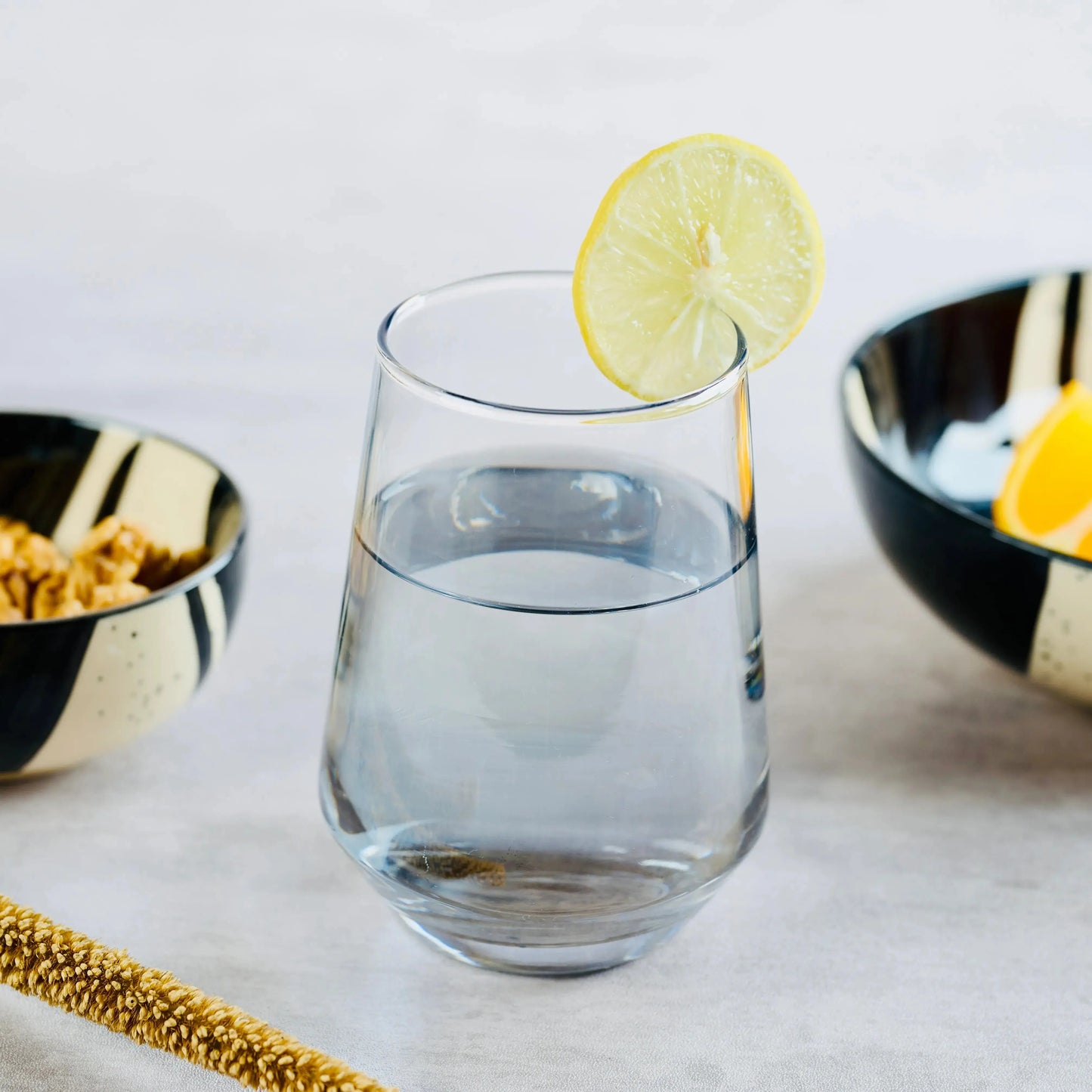 Black Water Glass Set of 6 390ml