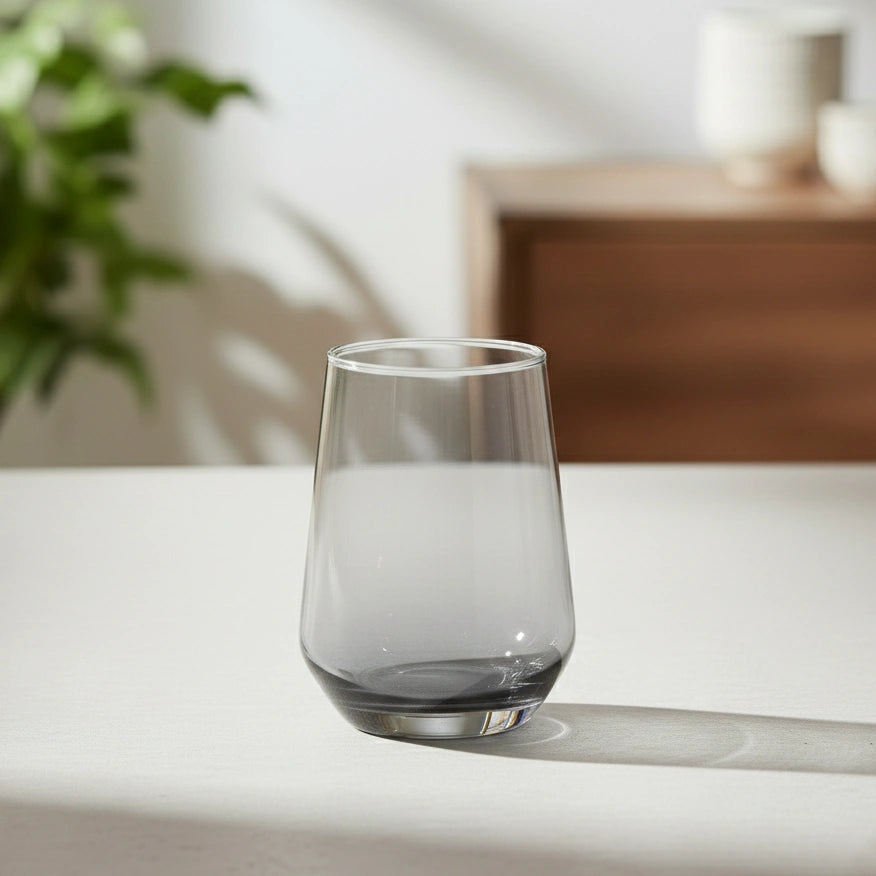 Lead Free Black Water Glass Set of 6 390ml BlackCarrot