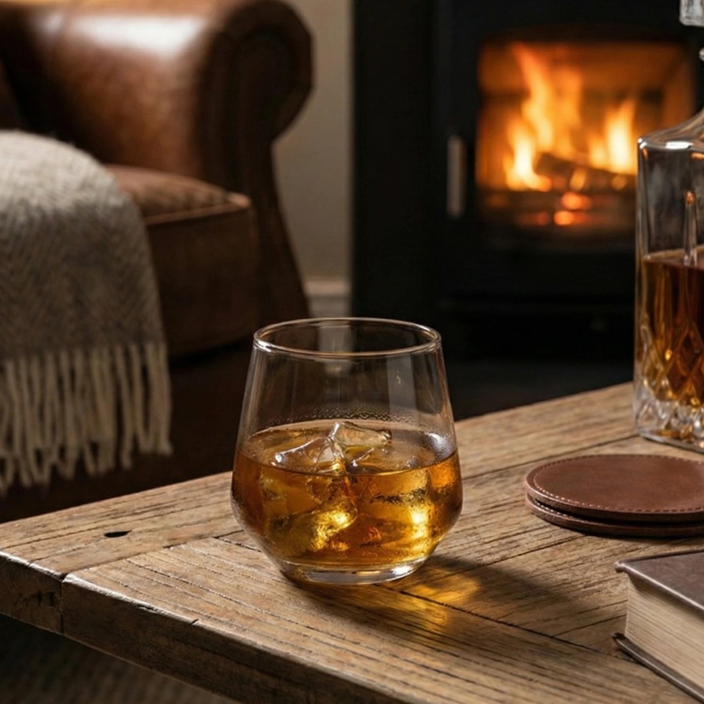 Lead Free Black Whiskey Glass Set of 6 270ml BlackCarrot