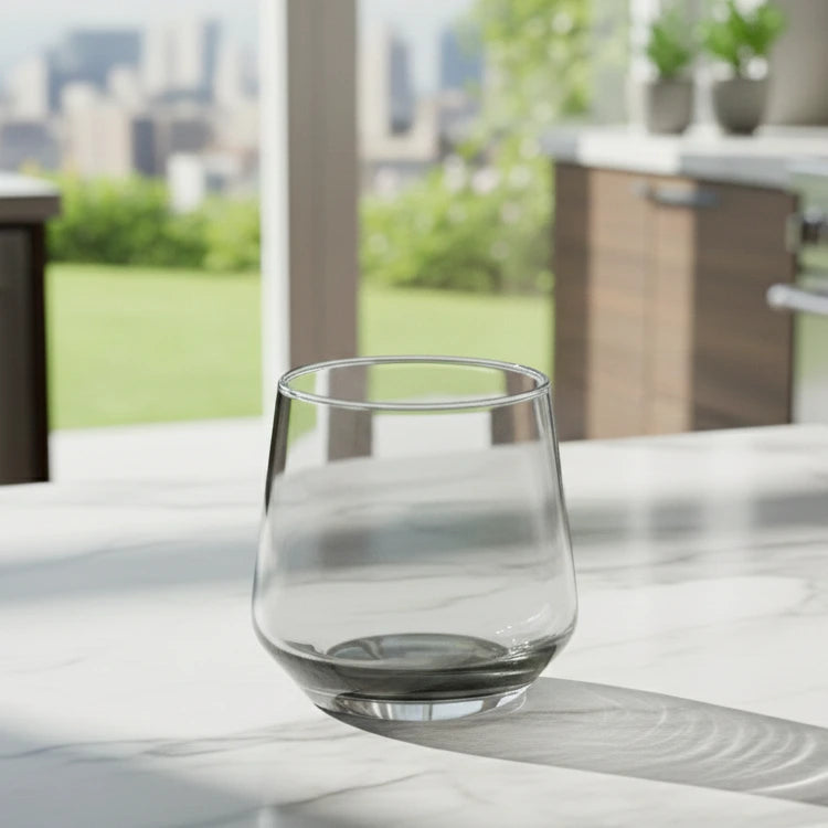 Lead Free Black Whiskey Glass Set of 6 270ml BlackCarrot