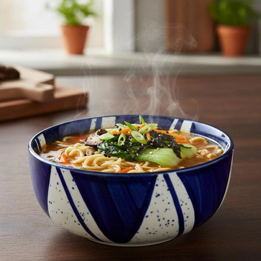 Premium Blue Splash Serving Bowl BlackCarrot