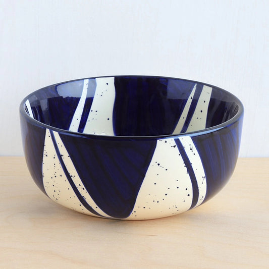 Premium Blue Splash Serving Bowl BlackCarrot