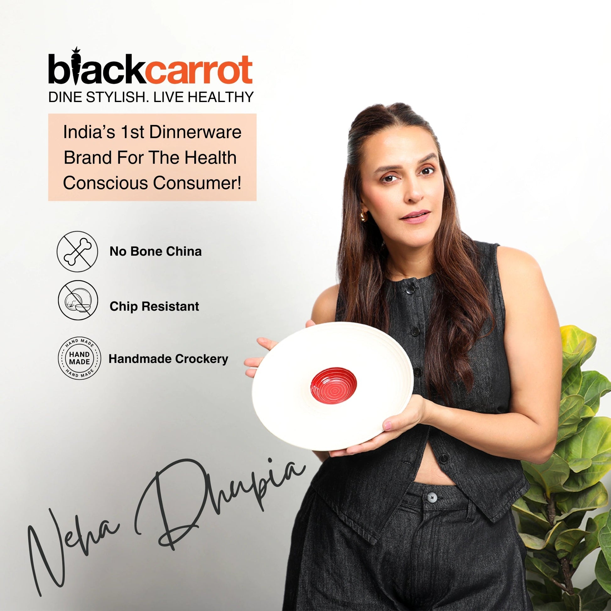 Black Carrot's Stoneware Premium Chip & Dip Platter BlackCarrot