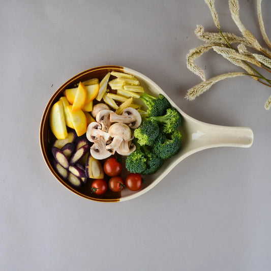 BlackCarrot Stoneware Premium Handle Platter BlackCarrot