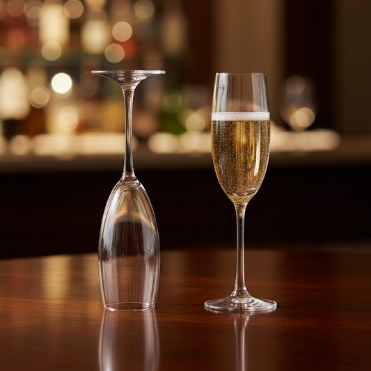 Transparent Champagne Glass Set of 6 200ml BlackCarrot
