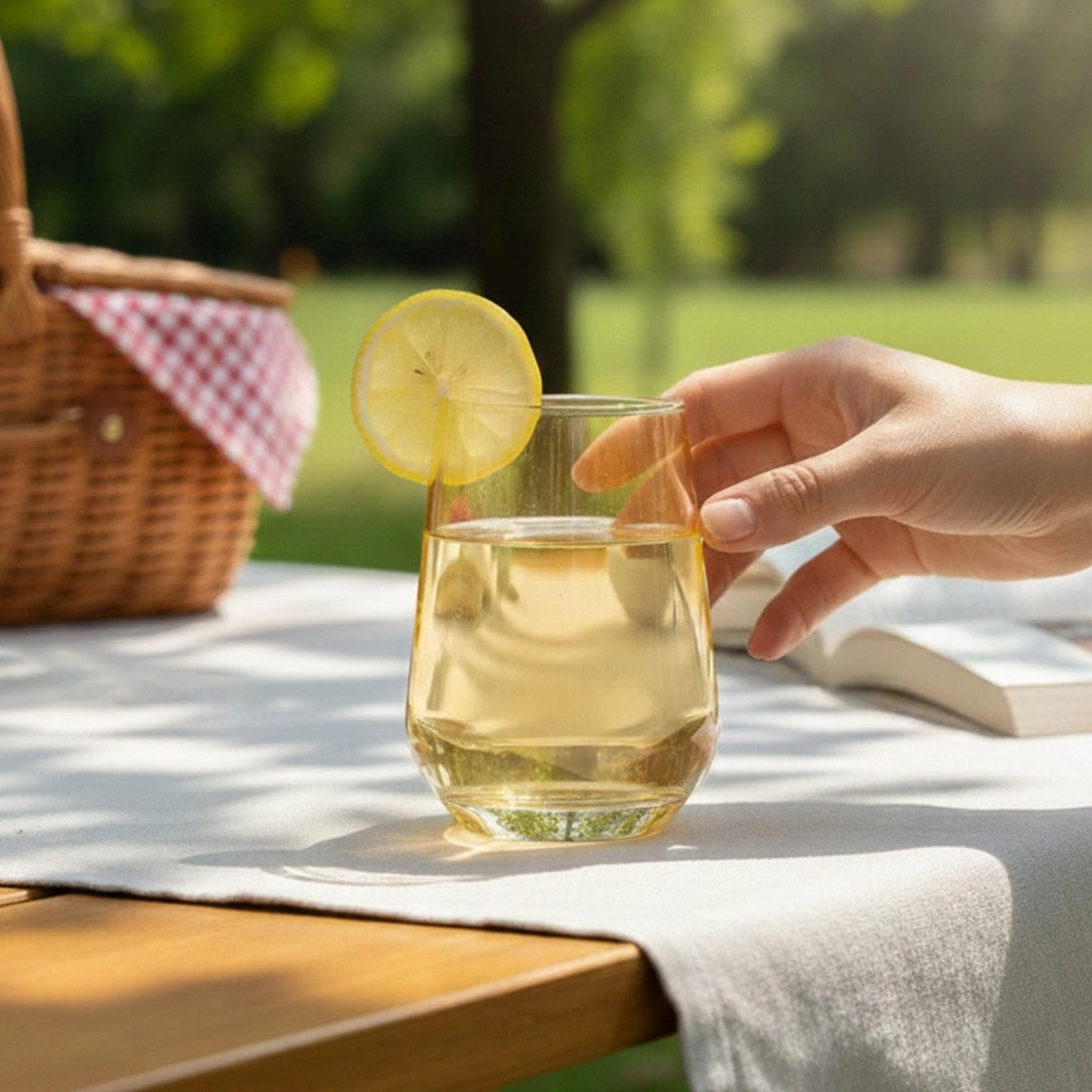 Lead Free Golden Water Glass Set of 6 390ml BlackCarrot