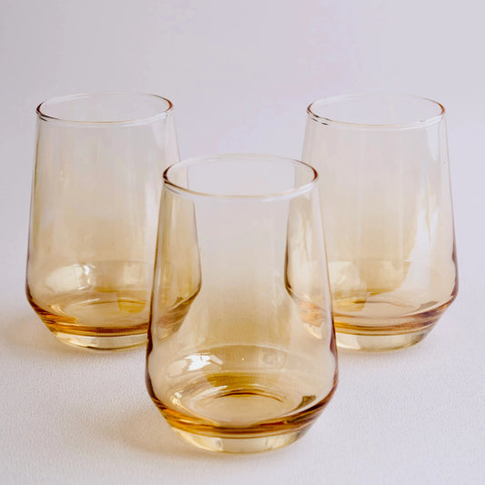 Golden Water Glass Set of 6 390ml