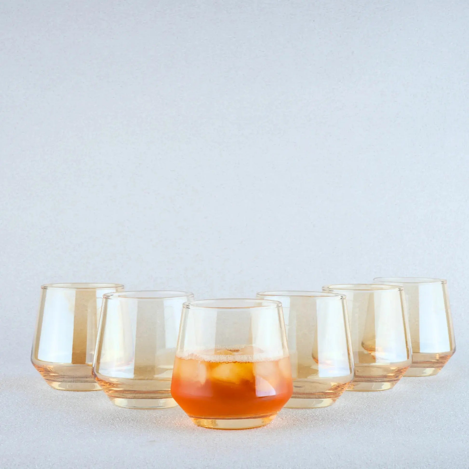 Golden Whiskey Glass Set of 6 270ml BlackCarrot