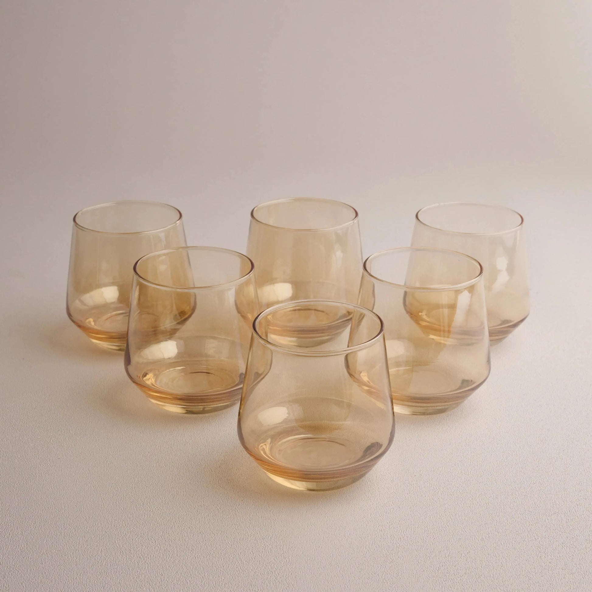 Golden Whiskey Glass Set of 6 270ml BlackCarrot