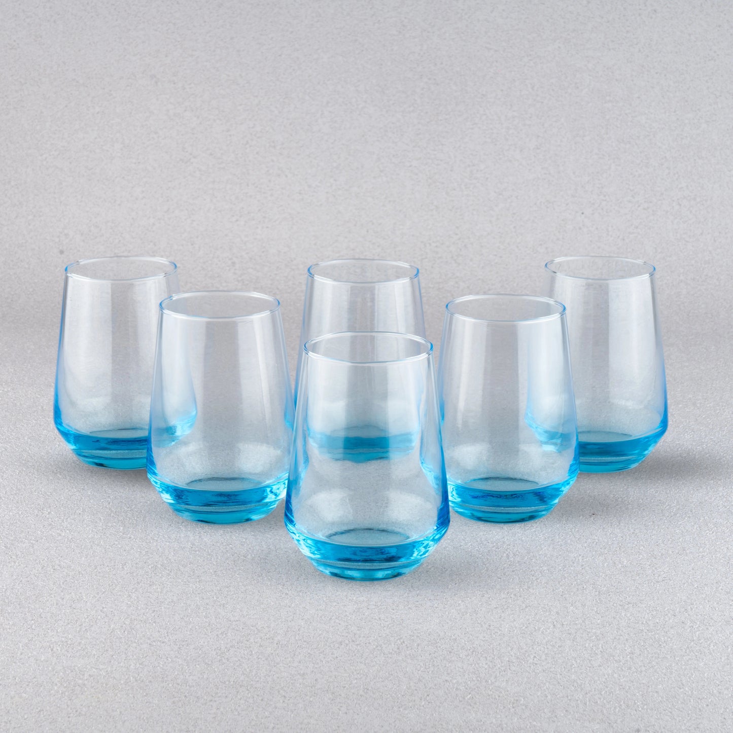 Lead Free Blue Water Glass Set of 6 390ml BlackCarrot