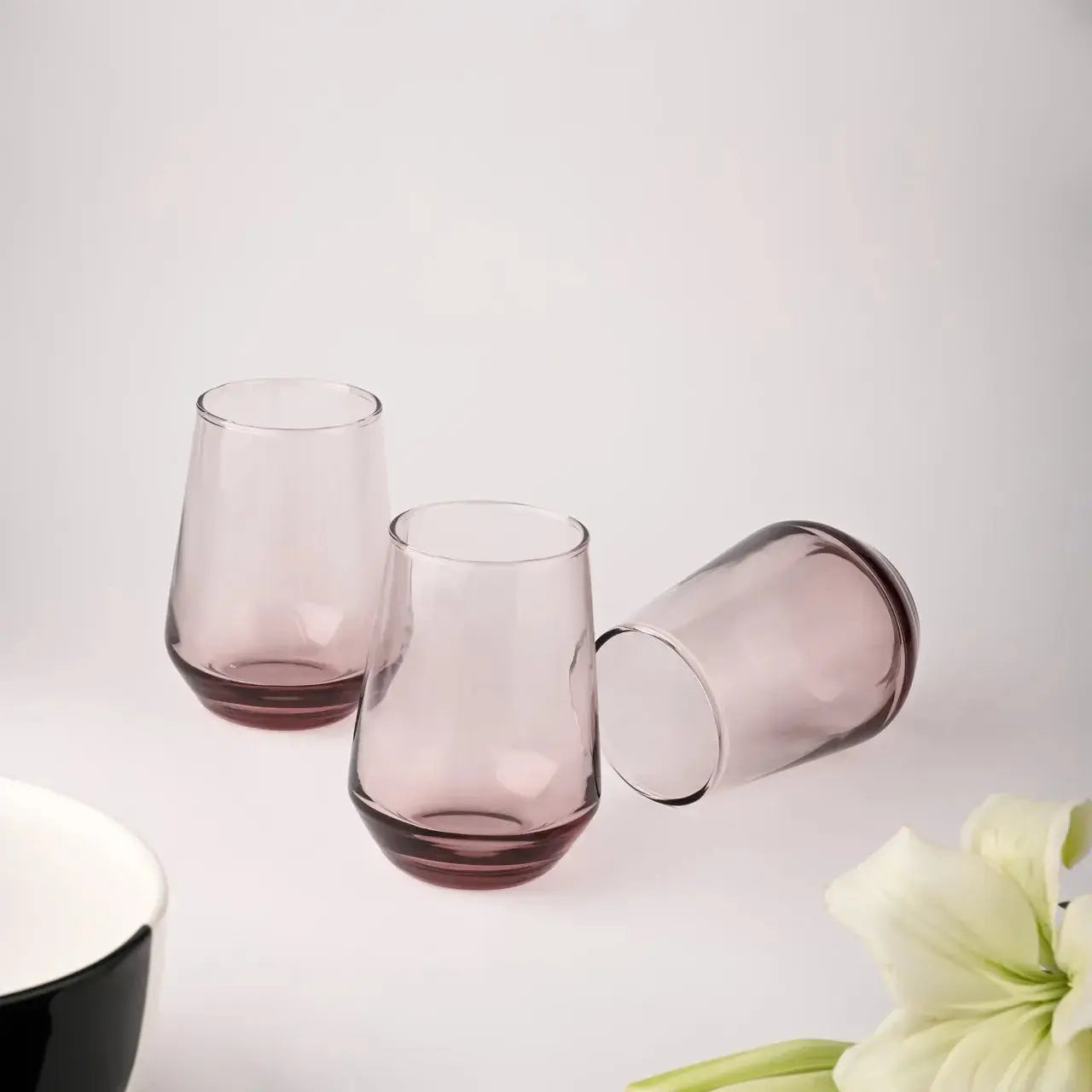 Mauve Water Glass Set of 6 390ml BlackCarrot