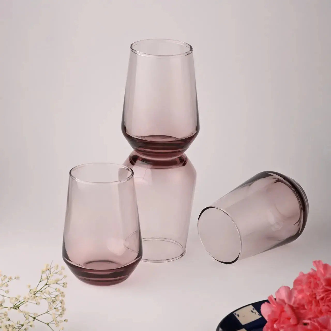 Mauve Water Glass Set of 6 390ml BlackCarrot
