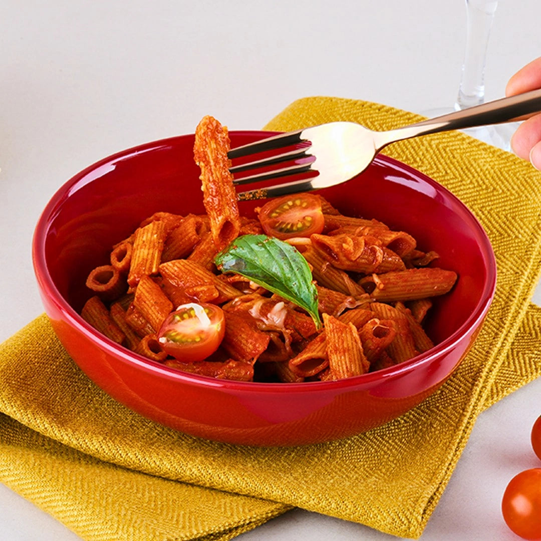 Premium Red & White Ceramic Snack Bowl Set of 2 BlackCarrot