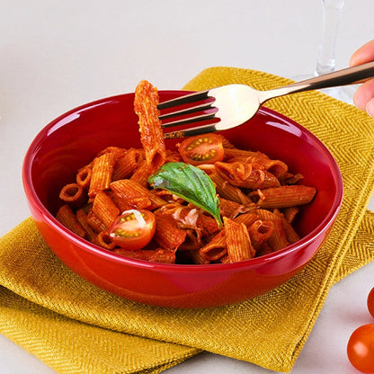 Premium Red & White Ceramic Snack Bowl Set of 2 BlackCarrot