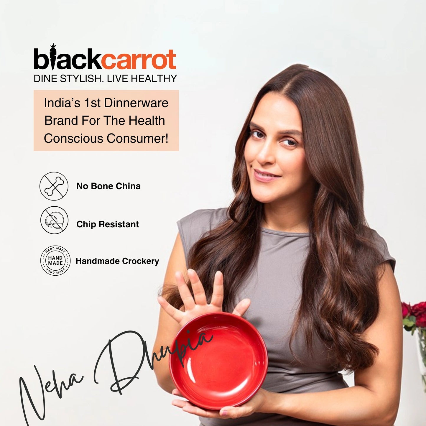 Premium Red & White Ceramic Snack Bowl Set of 2 BlackCarrot