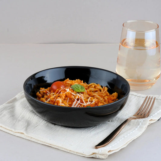 Premium White & Black Ceramic Snack Bowl Set of 2 BlackCarrot