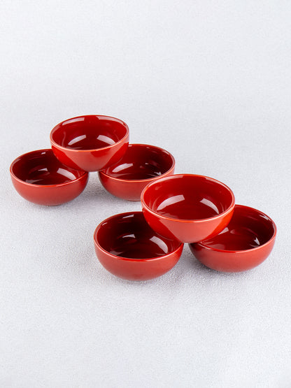 red small bowl set of 6