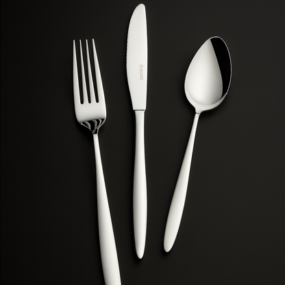 Stainless Steel Silver Finish Cutlery Set of 3  | 304 Food Grade BlackCarrot