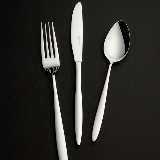 Stainless Steel Silver Finish Cutlery Set of 3  | 304 Food Grade BlackCarrot