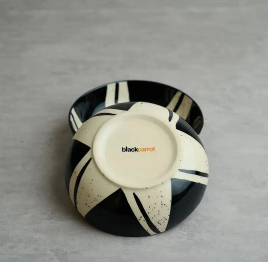 Splash Stoneware Snack Bowl (Set of 2) BlackCarrot