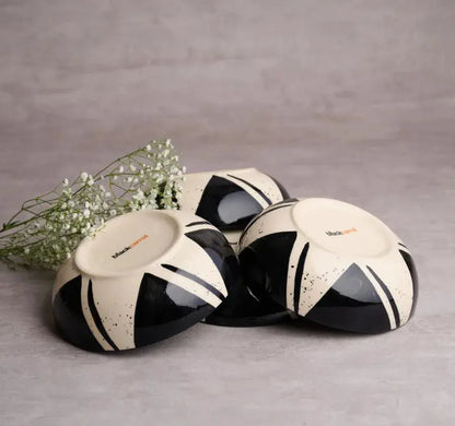 Splash Stoneware Snack Bowl (Set of 2) BlackCarrot