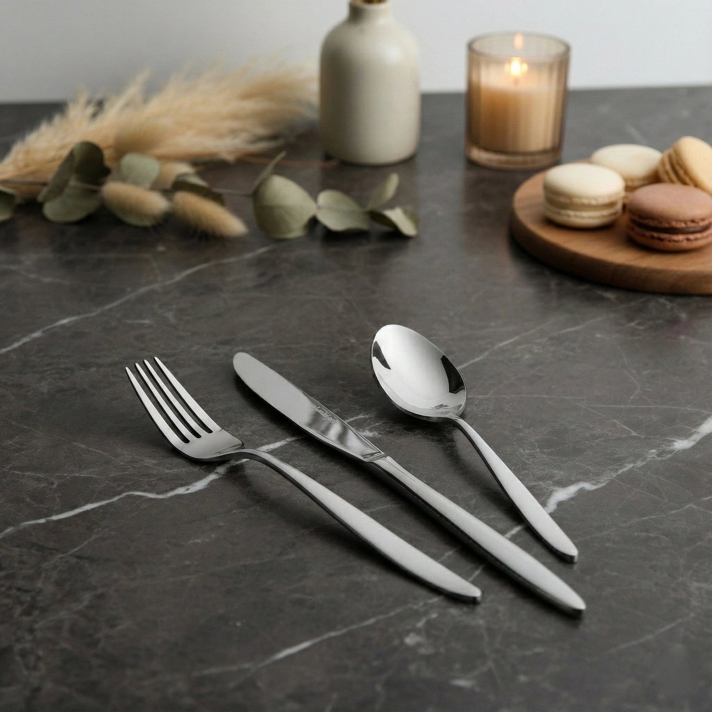 Stainless Steel Silver Finish Cutlery Set of 3  | 304 Food Grade BlackCarrot