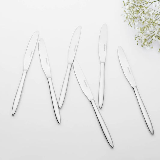 Stainless Steel Silver Knife Set of 6 BlackCarrot