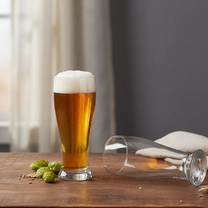 Lead Free Transparent Beer Glass Set of 6 460ml BlackCarrot