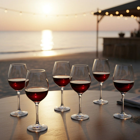 Lead Free Transparent Wine Glass Set of 6 320ml BlackCarrot