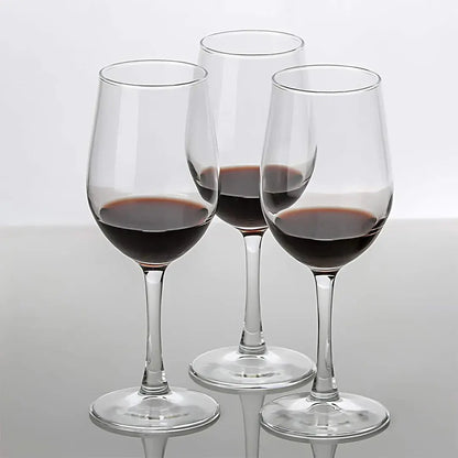Transparent Wine Glass Set of 6 350ml BlackCarrot