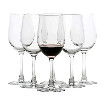 Transparent Wine Glass Set of 6 350ml BlackCarrot